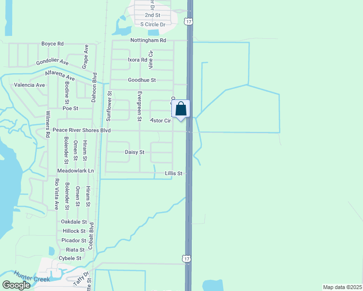 map of restaurants, bars, coffee shops, grocery stores, and more near 295 Duncan Road in Punta Gorda