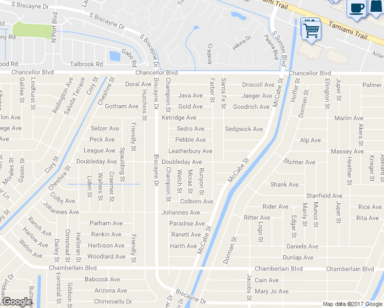 map of restaurants, bars, coffee shops, grocery stores, and more near 13365 Leatherbury Avenue in Port Charlotte