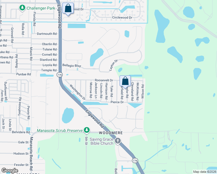 map of restaurants, bars, coffee shops, grocery stores, and more near 5838 Tyler Road in Venice