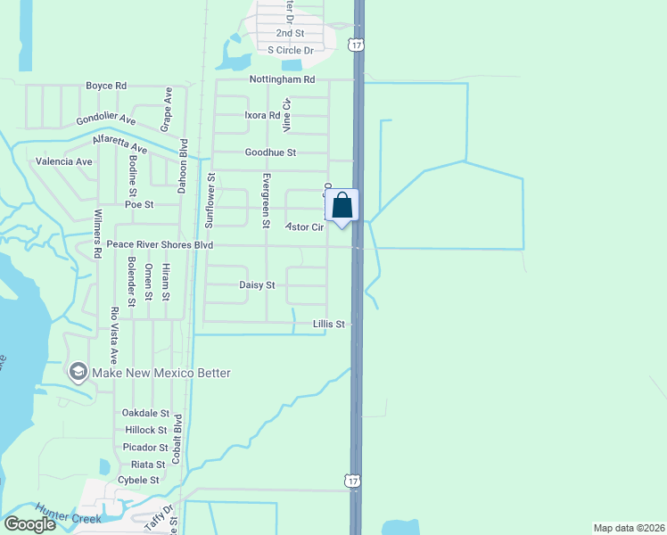 map of restaurants, bars, coffee shops, grocery stores, and more near 298 Organ Street in Punta Gorda