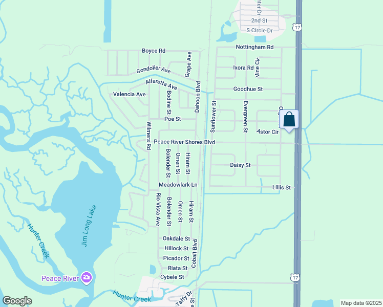 map of restaurants, bars, coffee shops, grocery stores, and more near 294 Hiram Street in Punta Gorda