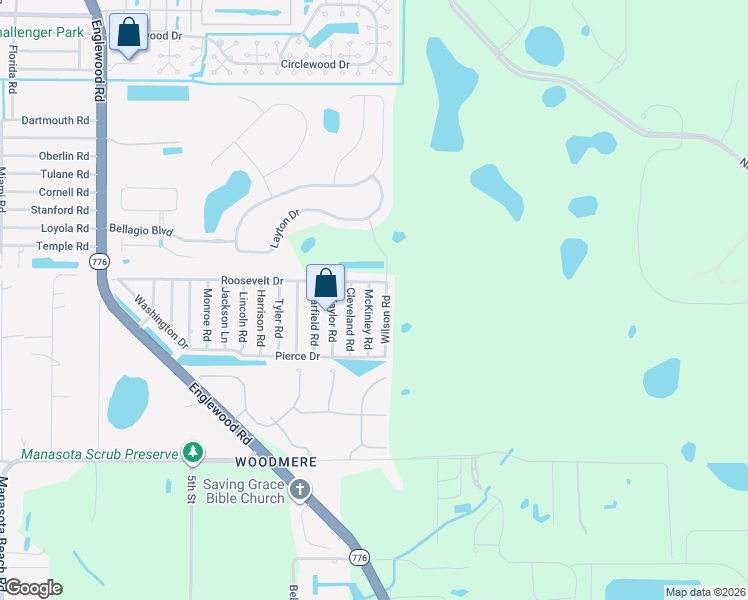map of restaurants, bars, coffee shops, grocery stores, and more near 5823 McKinley Road in Venice