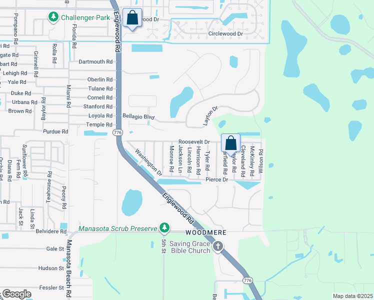 map of restaurants, bars, coffee shops, grocery stores, and more near 5828 Lincoln Road in Venice