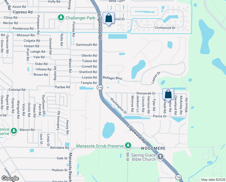 map of restaurants, bars, coffee shops, grocery stores, and more near 8949 Mondial Court in Venice