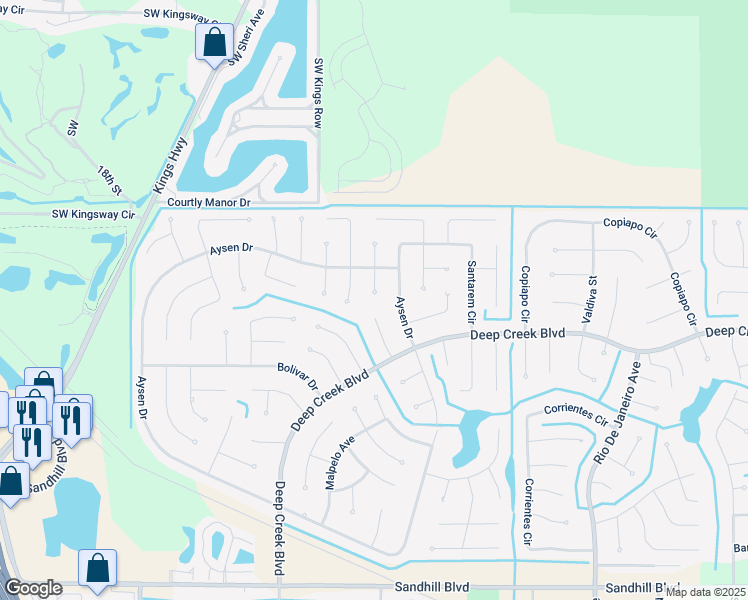 map of restaurants, bars, coffee shops, grocery stores, and more near 116 Sao Luiz Street in Punta Gorda