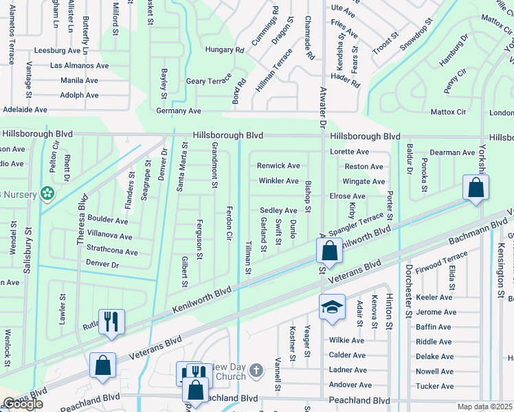 map of restaurants, bars, coffee shops, grocery stores, and more near 20176 Sedley Avenue in Port Charlotte