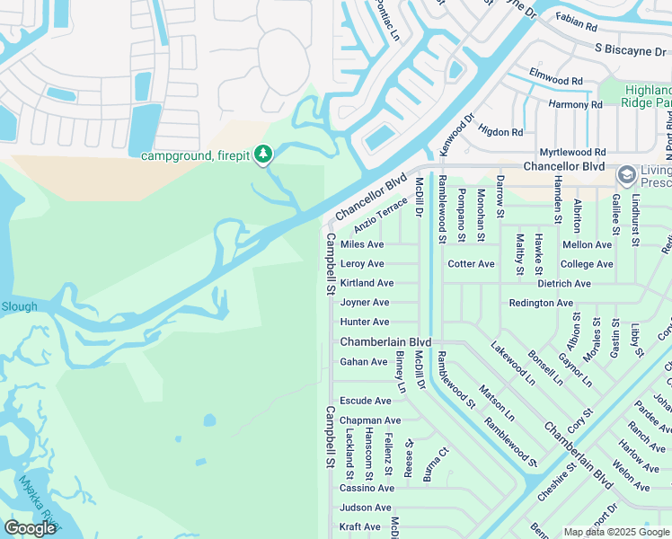 map of restaurants, bars, coffee shops, grocery stores, and more near 12039 Leroy Avenue in Port Charlotte