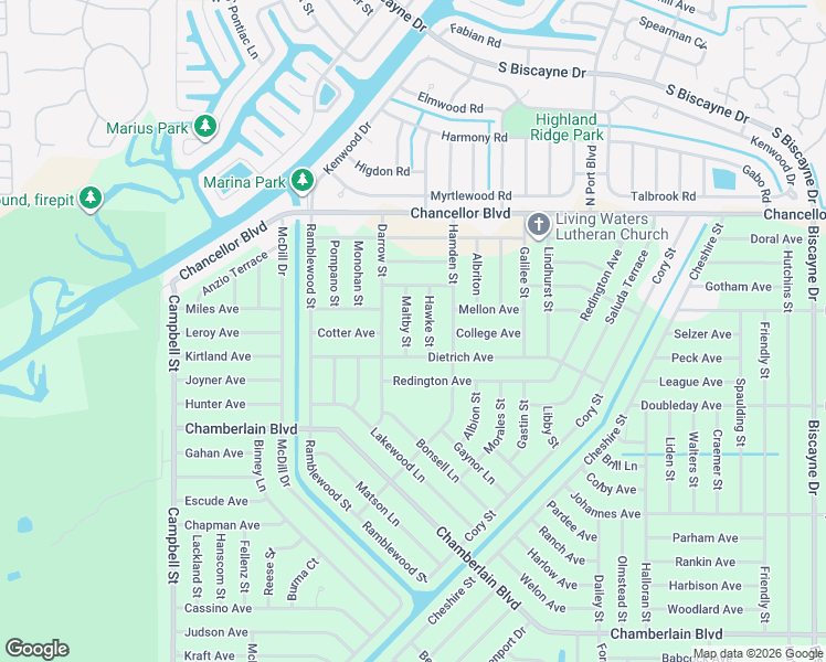 map of restaurants, bars, coffee shops, grocery stores, and more near 157 Hawke Street in Port Charlotte