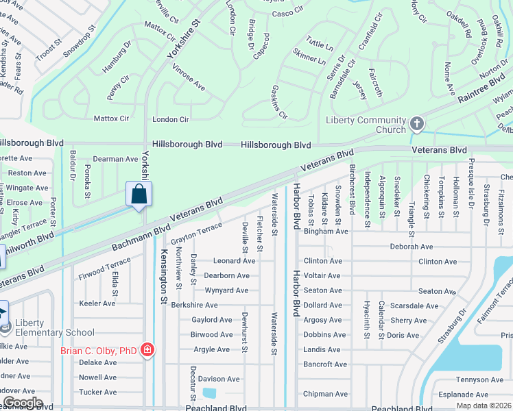 map of restaurants, bars, coffee shops, grocery stores, and more near 21370 Grayton Terrace in Port Charlotte