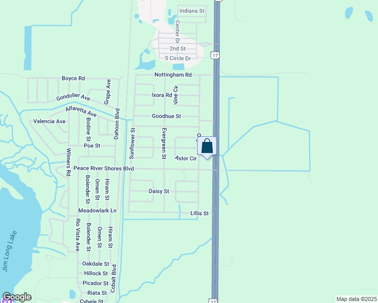 map of restaurants, bars, coffee shops, grocery stores, and more near 309 Astor Circle in Punta Gorda