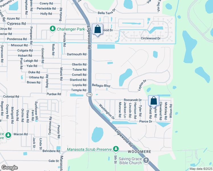map of restaurants, bars, coffee shops, grocery stores, and more near Rapallo Drive in Sarasota County