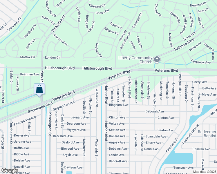 map of restaurants, bars, coffee shops, grocery stores, and more near 92 Harbor Boulevard in Port Charlotte