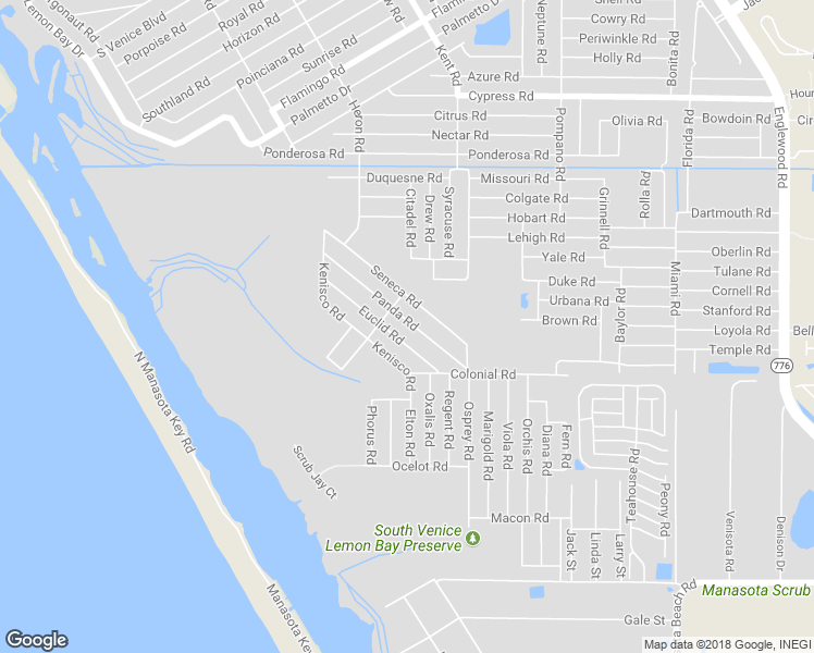 map of restaurants, bars, coffee shops, grocery stores, and more near 965 Panda Road in Venice