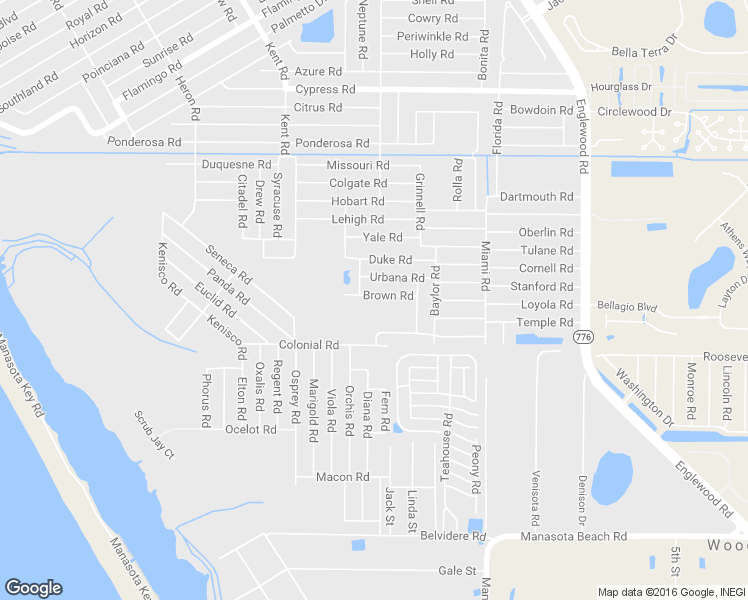 map of restaurants, bars, coffee shops, grocery stores, and more near 595 Brown Road in Venice