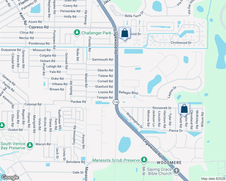 map of restaurants, bars, coffee shops, grocery stores, and more near 24 Loyola Road in Venice