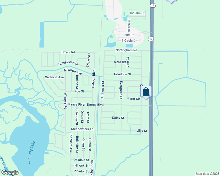 map of restaurants, bars, coffee shops, grocery stores, and more near 193 Rose Circle in Punta Gorda