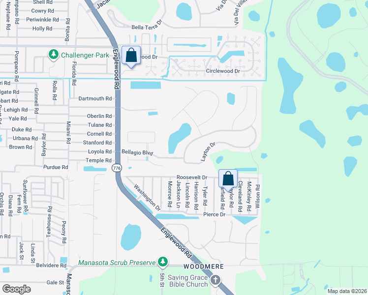 map of restaurants, bars, coffee shops, grocery stores, and more near 5295 Layton Drive in Venice