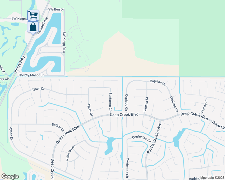 map of restaurants, bars, coffee shops, grocery stores, and more near 104 Santarem Circle in Punta Gorda
