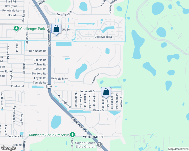 map of restaurants, bars, coffee shops, grocery stores, and more near 5350 Layton Drive in Venice
