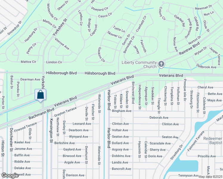 map of restaurants, bars, coffee shops, grocery stores, and more near 92 Harbor Boulevard in Port Charlotte