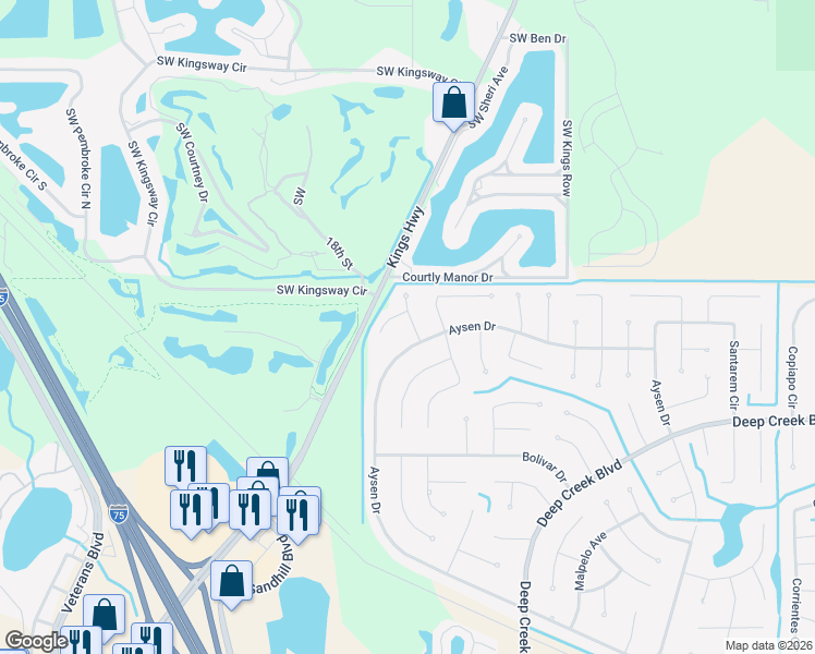 map of restaurants, bars, coffee shops, grocery stores, and more near 61 Belem Street in Punta Gorda
