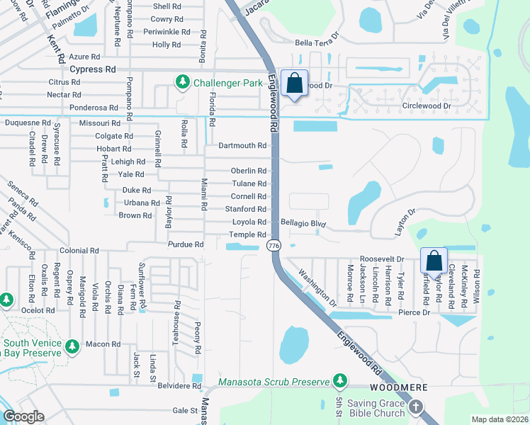 map of restaurants, bars, coffee shops, grocery stores, and more near 24 Loyola Road in Venice