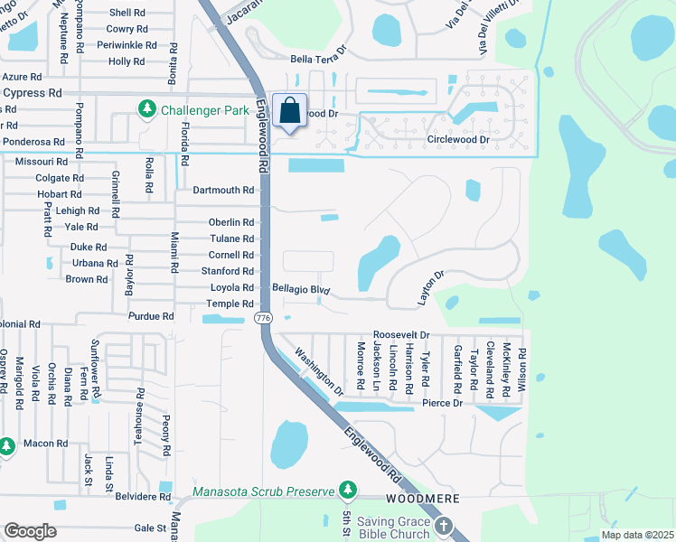 map of restaurants, bars, coffee shops, grocery stores, and more near Rapallo Drive in Venice