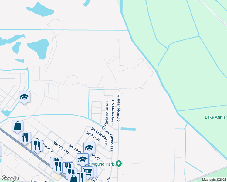 map of restaurants, bars, coffee shops, grocery stores, and more near 14467 Southwest Martin Avenue in Indiantown