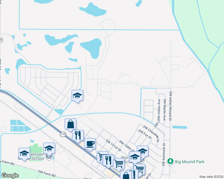 map of restaurants, bars, coffee shops, grocery stores, and more near in Indiantown