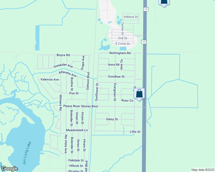 map of restaurants, bars, coffee shops, grocery stores, and more near 193 Rose Circle in Punta Gorda
