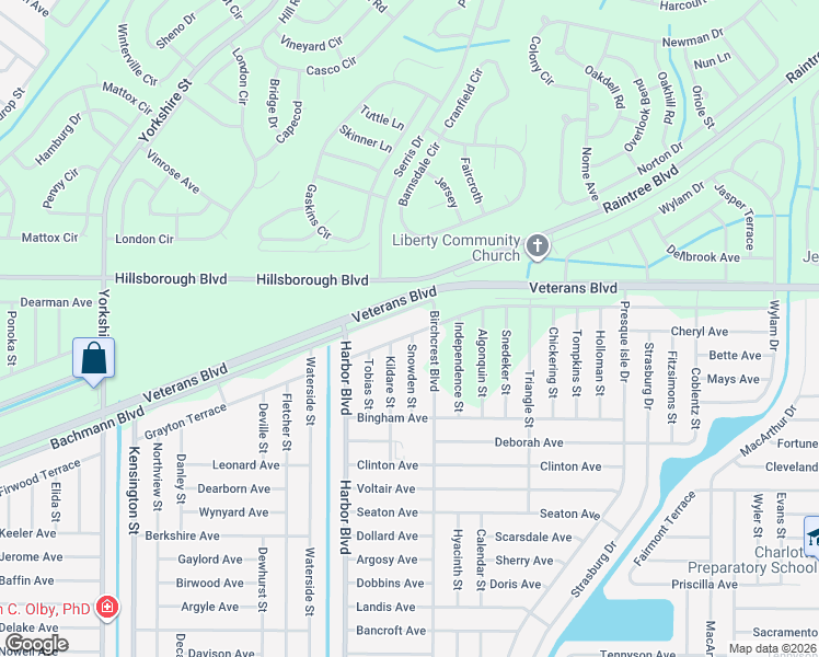 map of restaurants, bars, coffee shops, grocery stores, and more near 88 Kildare Street in Port Charlotte