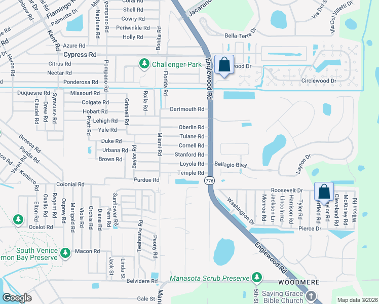 map of restaurants, bars, coffee shops, grocery stores, and more near 100 Loyola Road in Venice