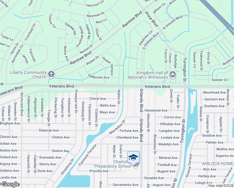 map of restaurants, bars, coffee shops, grocery stores, and more near 26 Wylam Drive in Port Charlotte