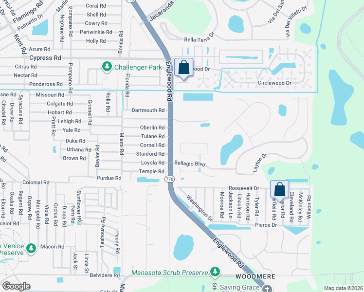 map of restaurants, bars, coffee shops, grocery stores, and more near 8945 Excelsior Loop in Venice