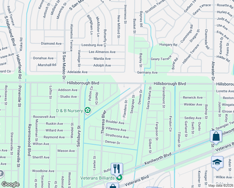 map of restaurants, bars, coffee shops, grocery stores, and more near 50 Pelton Circle in Port Charlotte