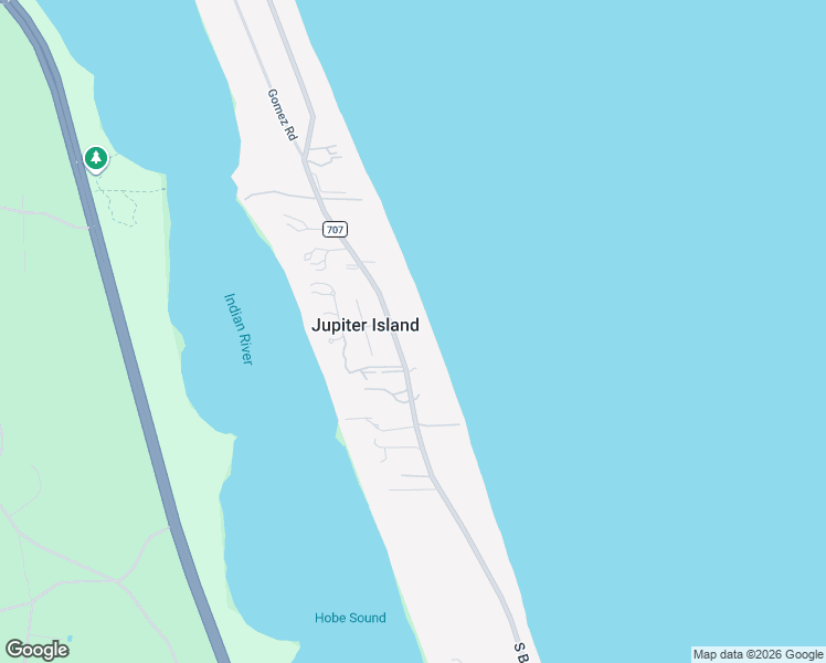 map of restaurants, bars, coffee shops, grocery stores, and more near 245 South Beach Road in Hobe Sound