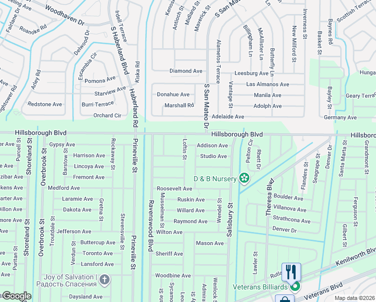 map of restaurants, bars, coffee shops, grocery stores, and more near 19119 Addison Avenue in Port Charlotte