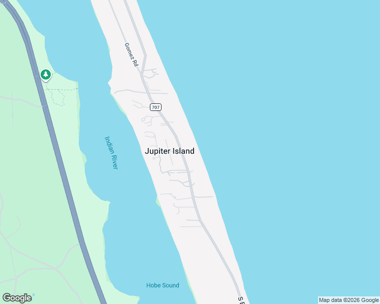 map of restaurants, bars, coffee shops, grocery stores, and more near 245 South Beach Road in Hobe Sound