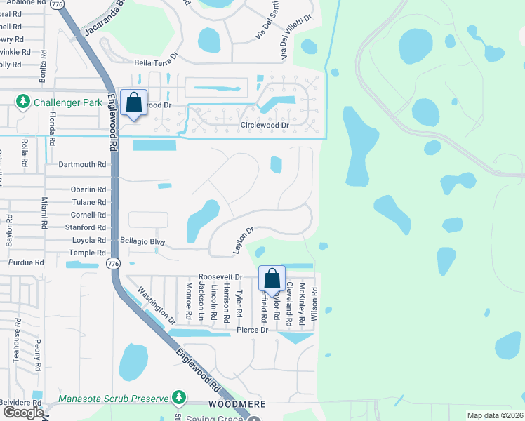 map of restaurants, bars, coffee shops, grocery stores, and more near 5222 Layton Drive in Venice