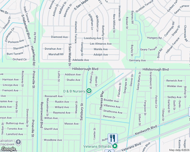 map of restaurants, bars, coffee shops, grocery stores, and more near 45 Rhett Drive in Port Charlotte