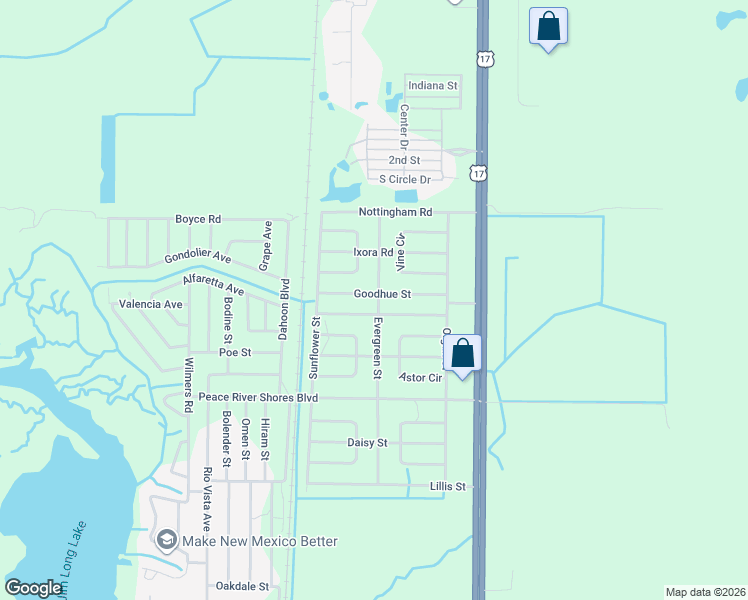 map of restaurants, bars, coffee shops, grocery stores, and more near 29387 Goodhue Street in Punta Gorda