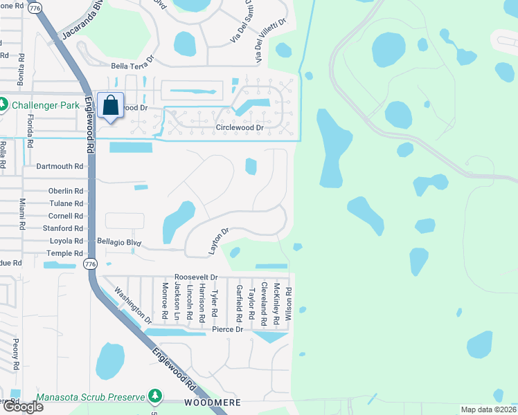 map of restaurants, bars, coffee shops, grocery stores, and more near 5193 Layton Drive in Venice