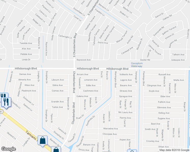 map of restaurants, bars, coffee shops, grocery stores, and more near 16285 Arcaro Avenue in Port Charlotte