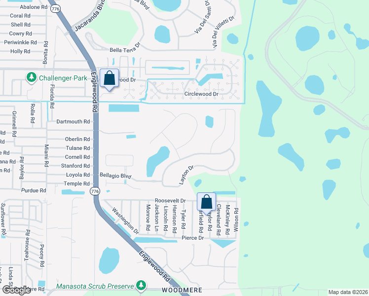 map of restaurants, bars, coffee shops, grocery stores, and more near 4401 Lenox Boulevard in Venice
