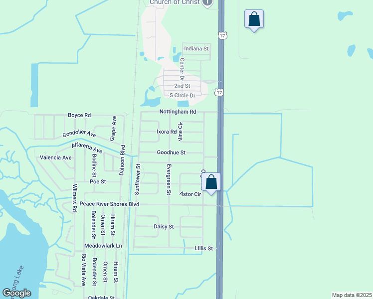 map of restaurants, bars, coffee shops, grocery stores, and more near 29441 Goodhue Street in Punta Gorda