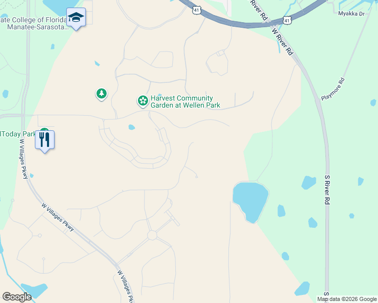 map of restaurants, bars, coffee shops, grocery stores, and more near Unnamed Road in Venice