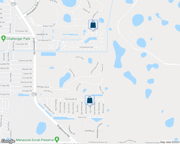 map of restaurants, bars, coffee shops, grocery stores, and more near 5193 Layton Drive in Venice