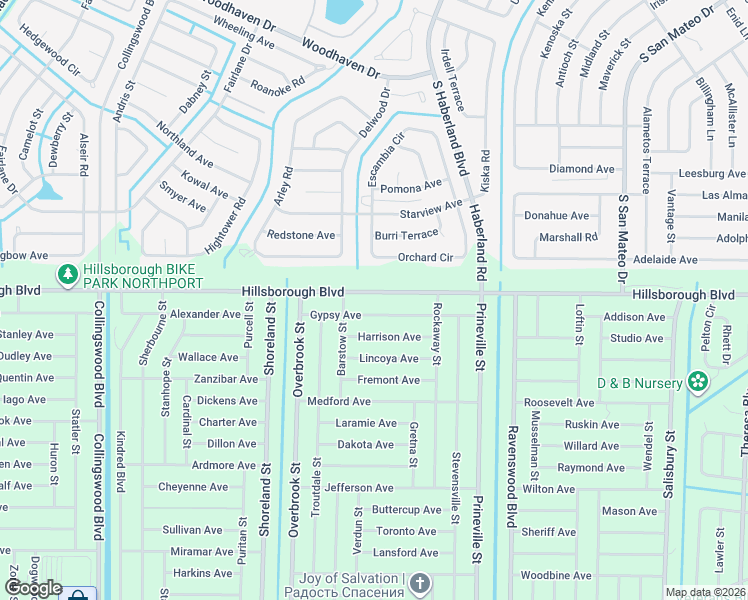 map of restaurants, bars, coffee shops, grocery stores, and more near 18367 Hillsborough Boulevard in Port Charlotte