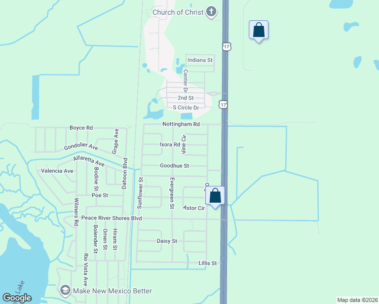 map of restaurants, bars, coffee shops, grocery stores, and more near 162 Vine Circle in Punta Gorda