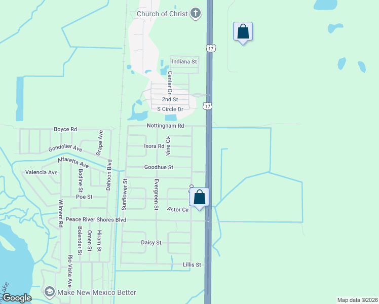 map of restaurants, bars, coffee shops, grocery stores, and more near 75 Organ Street in Punta Gorda